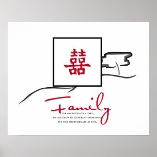 Póster Familia - poster doble de la felicidad