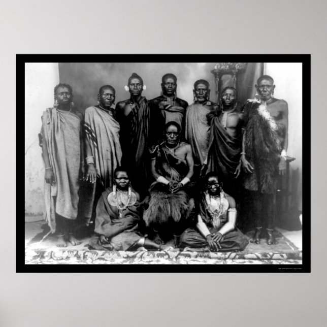 Póster Familia Real de Kenya 1909 (Frente)