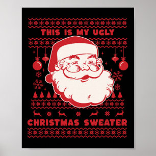 Póster Familia Santa Xmas no tan feo Navidades