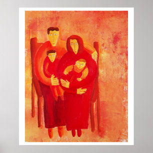 Póster Familia Sentada