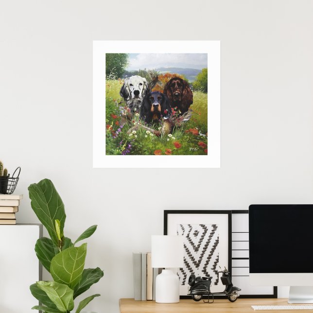 Póster Familia Setters (Oficina en casa)