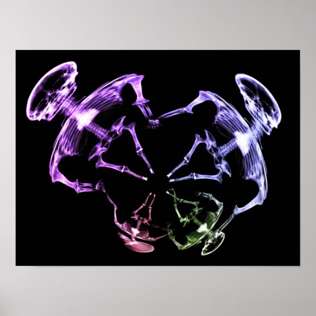 Póster Familia Skeleton Stretched X-Ray 1 (Frente)