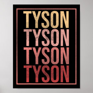 Póster Familia Team Tyson Nombre personalizado Groovy Vin