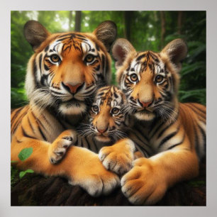 Póster Familia Tiger