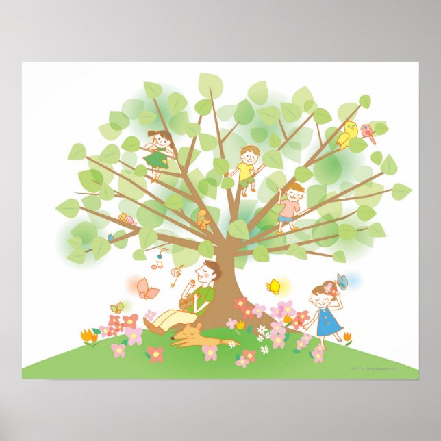 Póster Familia y árbol (Frente)