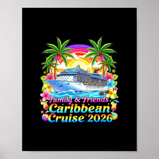 Póster Family And Friends Caribbean Cruise 2026 Tee Beach