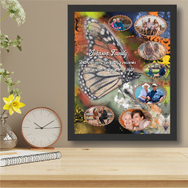 Póster Family Butterfly Photo Collage Art Print