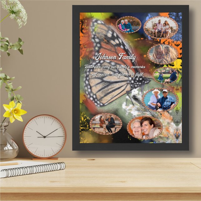Póster Family Butterfly Photo Collage Art Print (Subido por el creador)