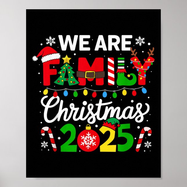 Póster Family Christmas 2025 Christmas Squad Xmas Matchin (Frente)