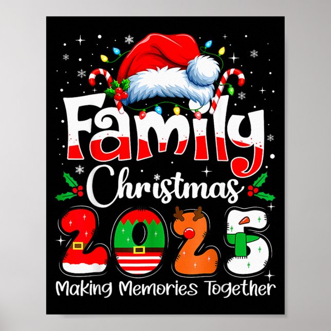 Póster Family Christmas 2025 Matching Family Christmas Xm (Frente)