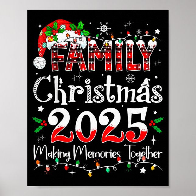 Póster Family Christmas 2025 Matching Outfit Xmas Squad S (Frente)