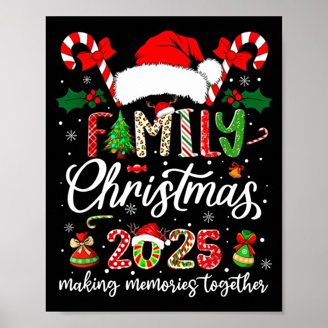 Póster Family Christmas 2025 Matching Outfit Xmas Squad S (Frente)