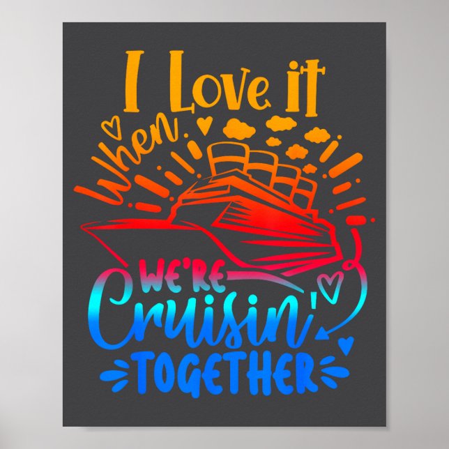 Póster Family Cruise 2026 I Love It When We're Cruisin' T (Frente)