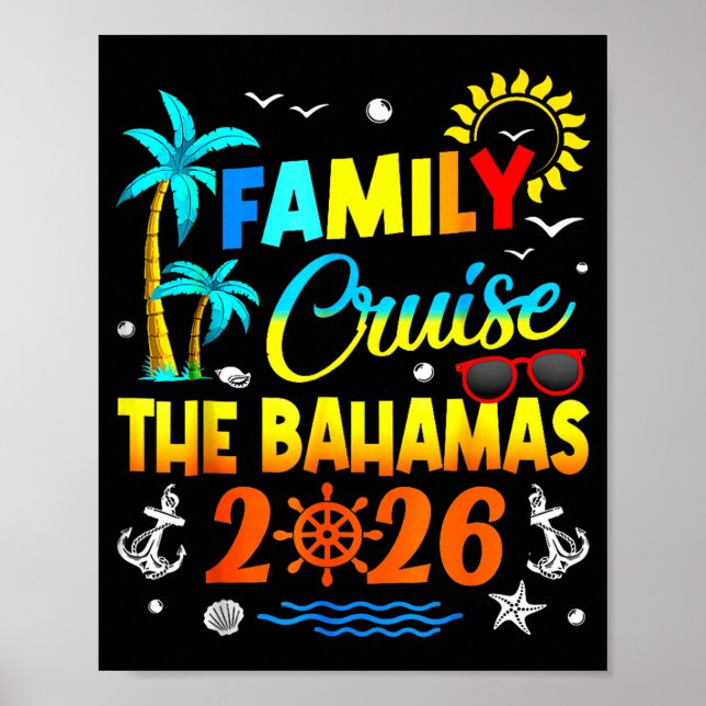 Póster Family Cruise The Bahamas 2026 Summer Matching Vac (Frente)