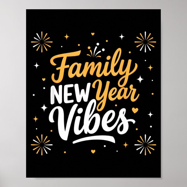 Póster Family New Year 2026 Matching Party Crew  (Frente)