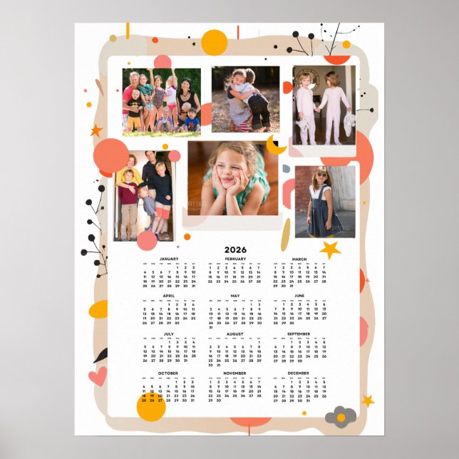 Póster Family Photo Calendar 2026 Poster 18x24 (Frente)