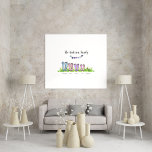 Póster Family rain boot personalised elegant gift<br><div class="desc">Family rain boot,  wellington cute funny personalised elegant family gift. Ideal fathers day,  Mothers day,  anniversary,  new home,  birthdawday of Christmas gift. Dad,  Mom,  daughter and pet. design. Other combinations available.</div>
