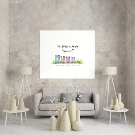 Póster Family rain boot personalised elegant gift