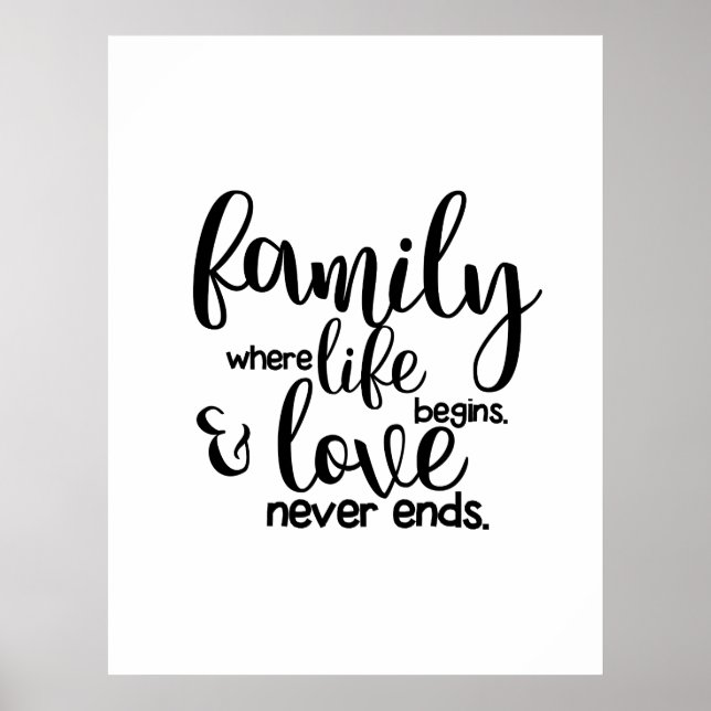 Póster Family Where Life Begins and Love Never Ends (Frente)