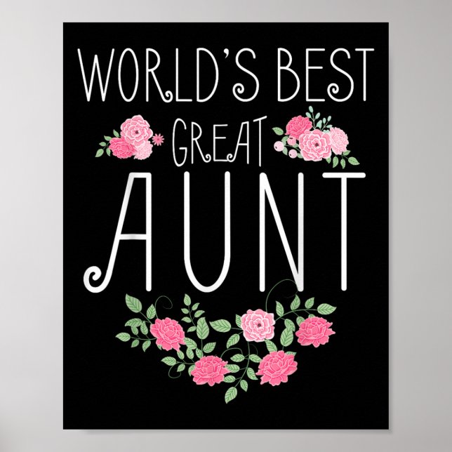 Póster Family World's Great Aun Funny Auntie Ever Gift  (Frente)
