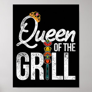 Póster Famosa Chef Bbq Chef Mujeres Regalo Parrillada Bar