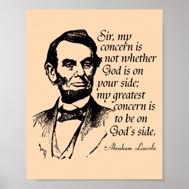 Póster Famosa cita de Lincoln (Frente)