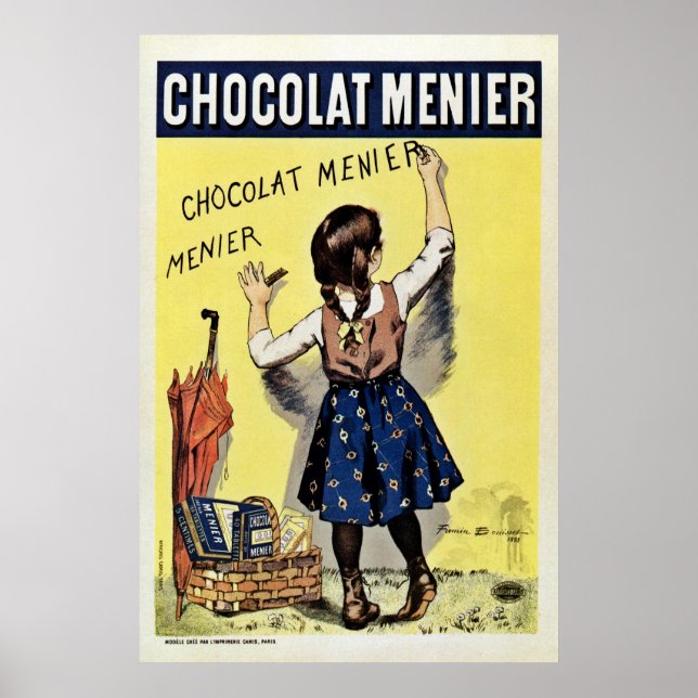 Póster Famosa cosecha de chocolate Menier (Frente)