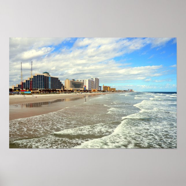 Póster Famosa playa de Daytona, Florida (Frente)
