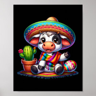 Póster Famoso agricultor de vacas ama Cinco De Mayo