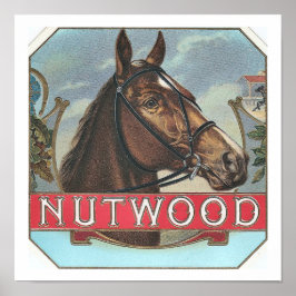 Póster Famoso caballo vintage nutwood