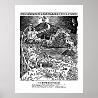 Póster Famoso camino al éxito Poster 100 años de celebrac