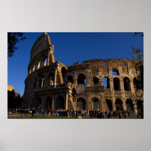 Póster Famoso Coliseo en Roma Italia Punto de Interés
