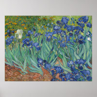 Famoso cuadro de lirios azules al óleo de Van Gogh
