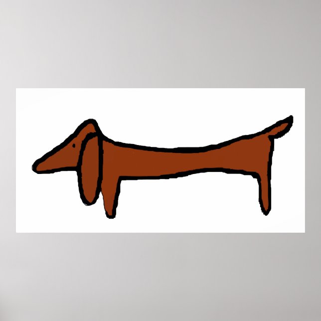 Póster Famoso Dachshund (Frente)