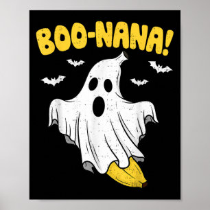 Póster Famoso fantasma bananero Boo Pun disfraz Halloween