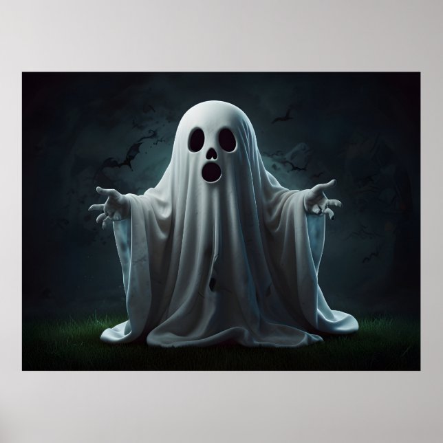Póster Famoso fantasma de Halloween (Frente)