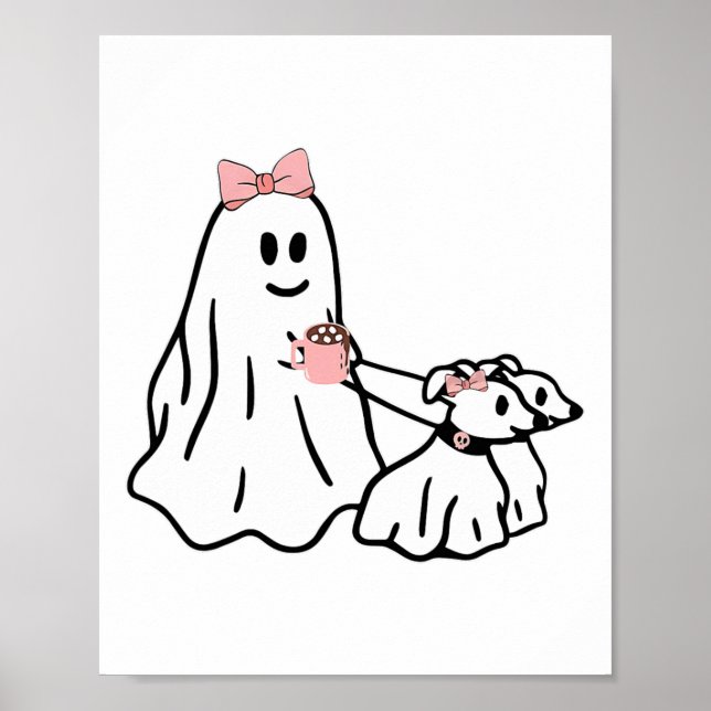Póster Famoso fantasma Walking Dog Spooky Season Hallowee (Frente)