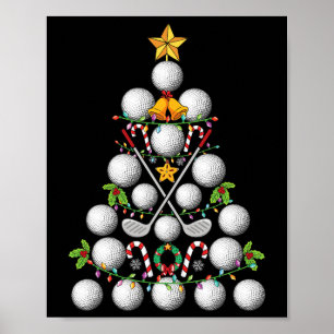 Póster Famoso Golf Ball Navidades de Árboles de Navidad A
