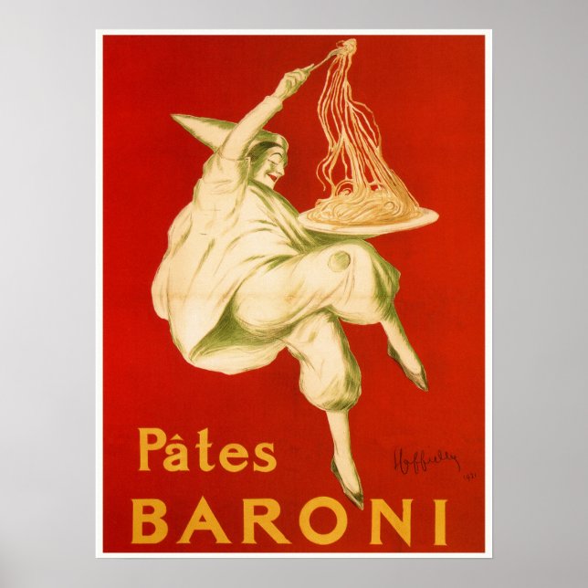 Póster Famoso Leonetto Cappiello pasta italiana anuncio (Frente)