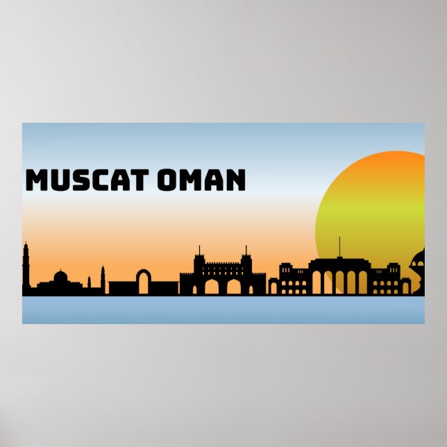 Póster Famoso Muscat Oman (Frente)