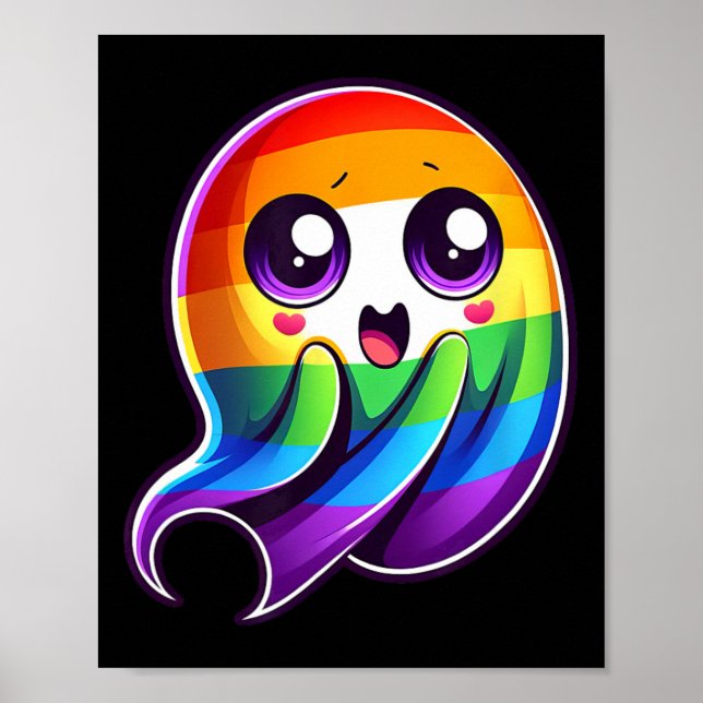 Póster Famoso orgullo gay arcoiris (Frente)