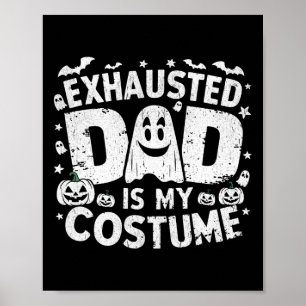 Póster Famoso Papá Exhausto De Halloween Es Mi Matchi De