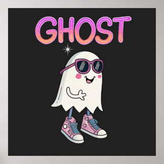 Póster Famoso pero Poster fantasma de Guay - Halloween di