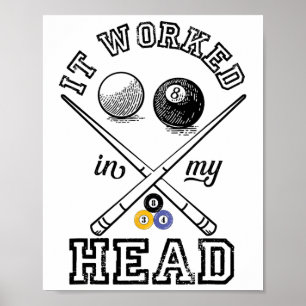 Póster Famoso Pool Art Para Hombres Mujeres Billiards Lov