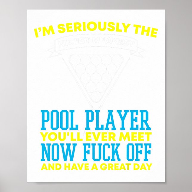 Póster Famoso Pool Player Y Billar (Frente)