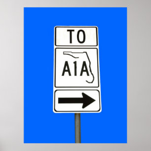 Póster Famoso Rótulo A1A