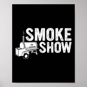 Póster Famoso show de parrilladas de carne Bbq parrillada