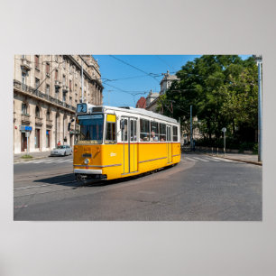 Póster Famoso tranvía dos en Budapest, Hungría