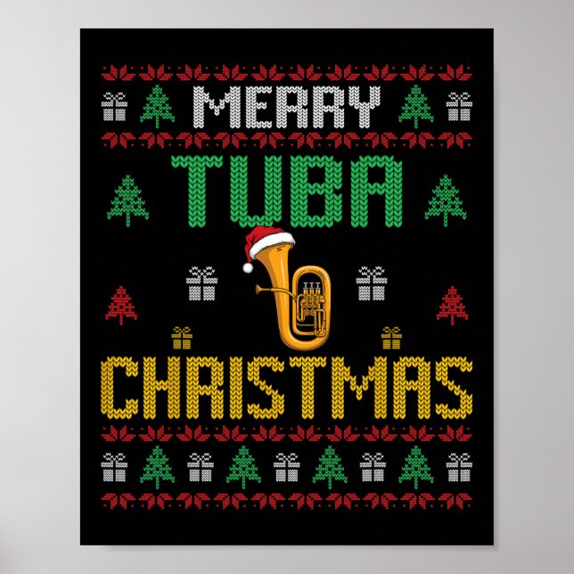 Póster Famoso Tuba Tuba Jugador Feo de Navidades Merry Tu (Frente)