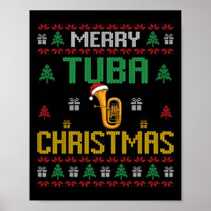 Póster Famoso Tuba Tuba Jugador Feo de Navidades Merry Tu